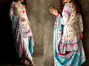 Libas Embroidered Lawn Dress LS-7A Price in Pakistan