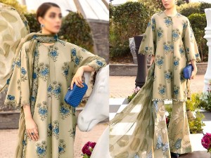 Digital All-Over Print Lawn Dress 2024 with Printed Chiffon Dupatta Price in Pakistan