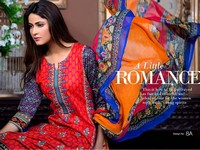 MTF Embroidered Lawn with Chiffon Dupatta 8-A Price in Pakistan