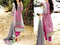 MTF Embroidered Lawn Dress D04-B Price in Pakistan