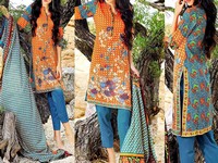 MTF Embroidered Lawn Dress D07-A Price in Pakistan