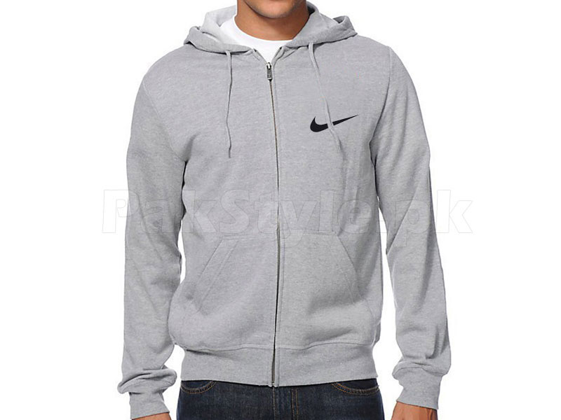 Nike Logo Zip Hoodie - Grey Price in Pakistan (M003386) - Check Prices ...